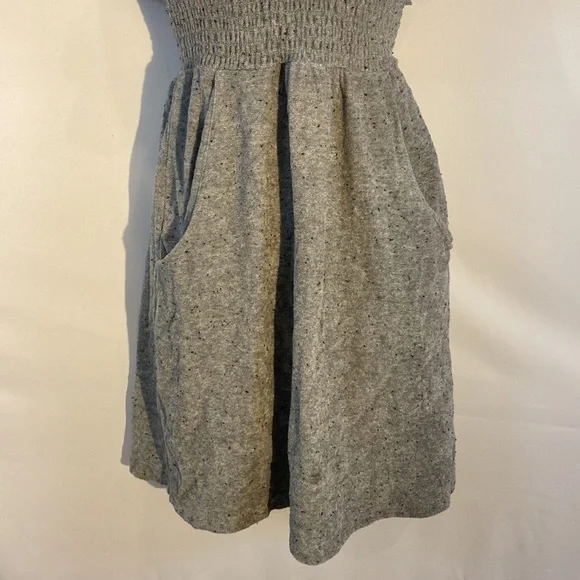 Juicy Couture Heather Grey Smocked Ruffle Terry Cloth Mini Dress Size M - Picture 5 of 17